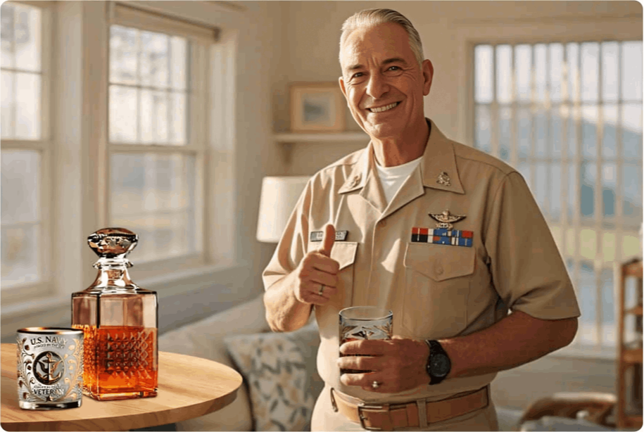 Sheremart Veteran Tribute Glass
